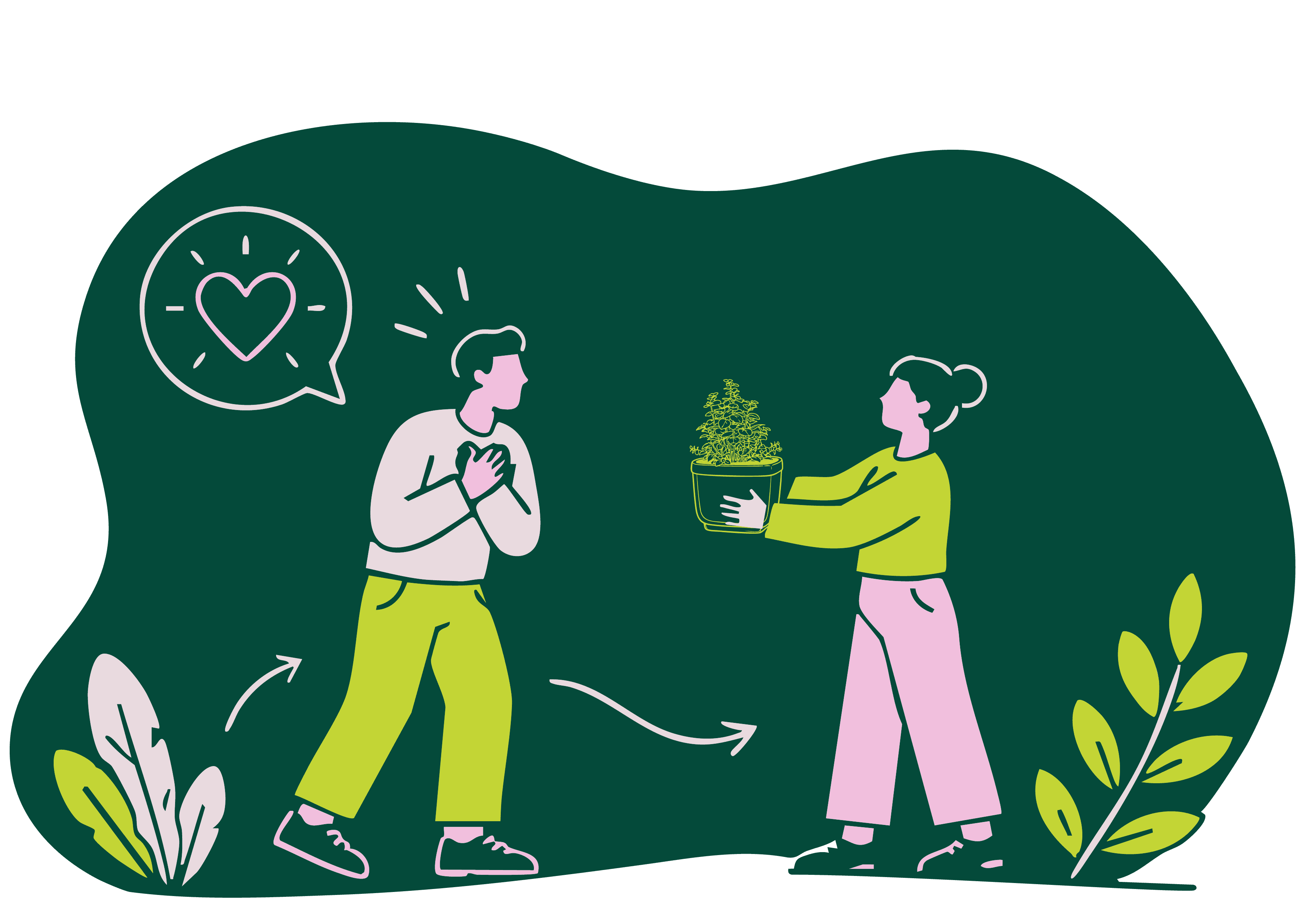 Growing roots together